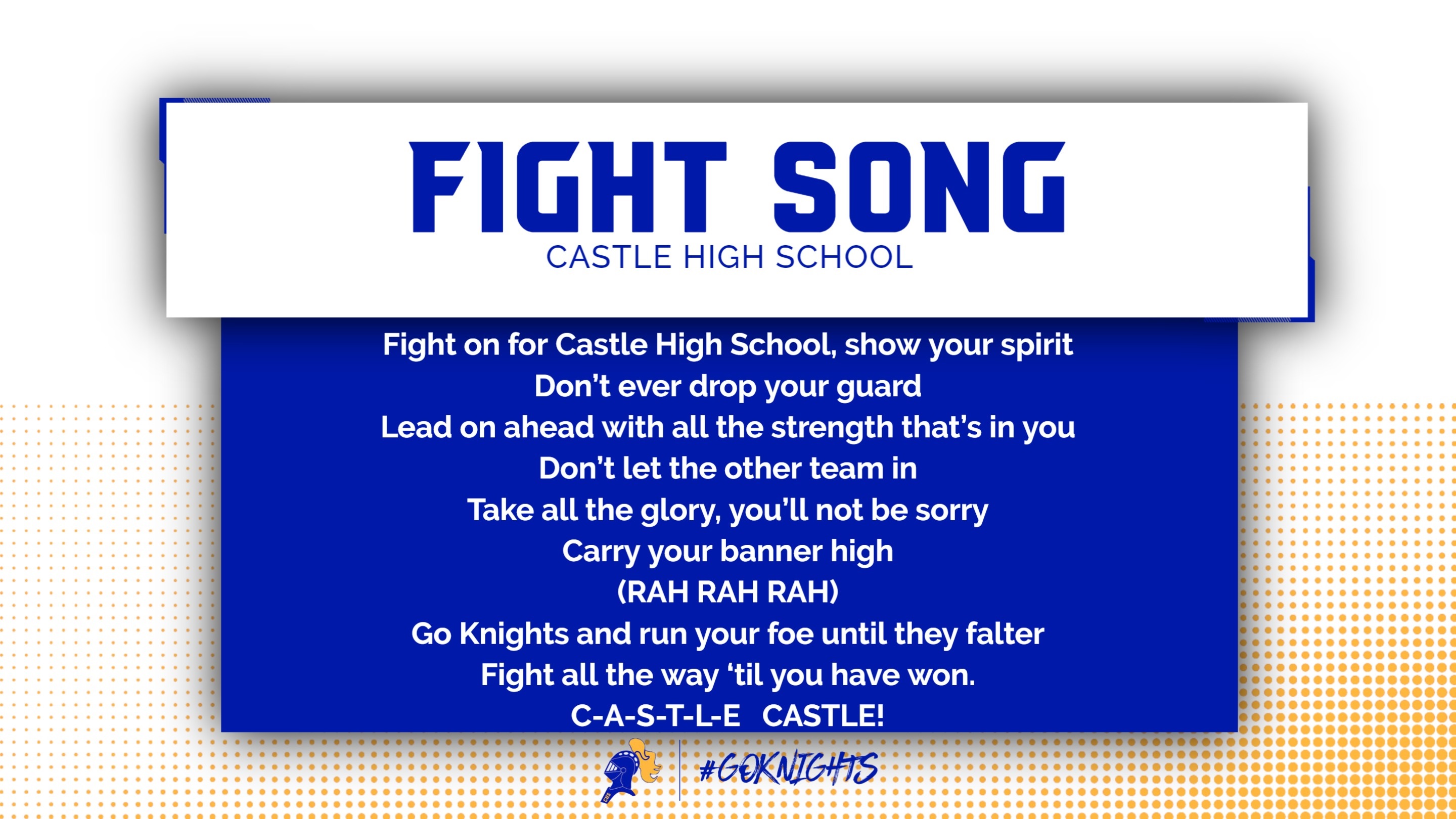 New athletics website castle high school